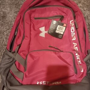 Under Armour Red and Gray Backpack for Versatile Use